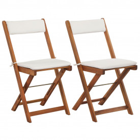 Set de mobilier bistro cu perne, 7 piese, lemn masiv de salcâm - Img 5