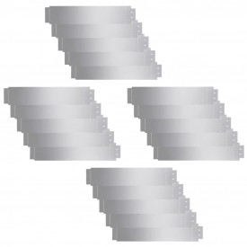 Set gard de gazon, 20 buc, oțel galvanizat, 100 x 20 cm - Img 2