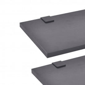 Set mobilier baie format din 8 piese cu chiuvete incluse, Negru - Img 3