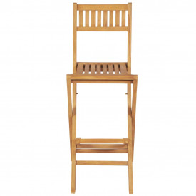 Set mobilier bar, 3 piese, lemn masiv de tec - Img 11