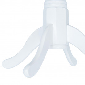 Set mobilier bucătărie, 5 piese, alb, lemn masiv de hevea - Img 11