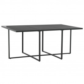 Set mobilier de exterior, 13 piese, material ratan, negru - Img 5