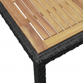 Set mobilier de exterior, 13 piese, poliratan, blat lemn acacia - Img 9