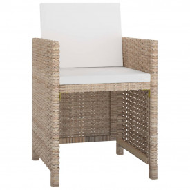 Set mobilier de exterior 25 piese, poliratan, gri/bej - Img 3