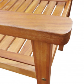 Set mobilier de exterior, 5 piese, lemn masiv de acacia, maro - Img 6