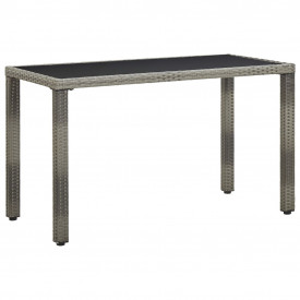 Set mobilier de exterior cu perne, 5 piese, gri, poliratan - Img 5