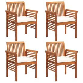 Set mobilier de exterior cu perne 5 piese lemn masiv de acacia - Img 3