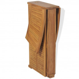 Set mobilier de exterior tip bar, 3 piese, lemn de tec - Img 5
