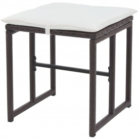Set mobilier de grădină, 12 piese, poliratan, maro - Img 7