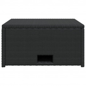 Set mobilier de grădină, 12 piese, poliratan, negru - Img 11