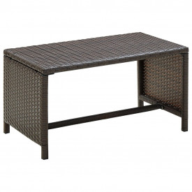 Set mobilier de grădină, 8 piese, maro, poliratan - Img 6