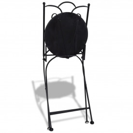Set mobilier grădină bistro, 60 cm, mozaic, 2 scaune, teracotă - Img 10