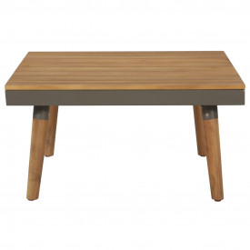 Set mobilier grădină cu perne, 4 piese, maro, lemn acacia - Img 6