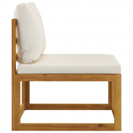 Set mobilier grădină cu perne, 5 piese, lemn masiv acacia - Img 8