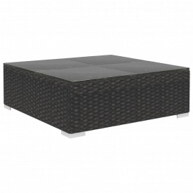 Set mobilier grădină din poliratan 35 buc. Negru - Img 6