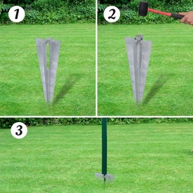 Set plasă cu țăruși + stâlpi Eurofence 10 x 1,2 m - Img 3