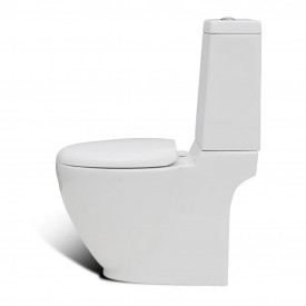 Set vas de toaletă și bideu din ceramică, alb - Img 5