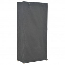 Șifonier, gri, 79 x 40 x 170 cm, material textil - Img 3