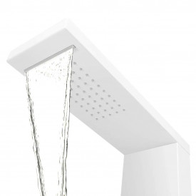 Sistem panel de duș din aluminiu, alb mat - Img 6