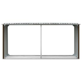 Șopron depozitare lemne, maro, 330x92x153 cm, oțel galvanizat - Img 2