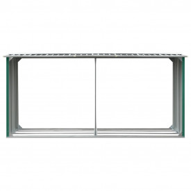 Șopron depozitare lemne, verde, 330x92x153 cm, oțel galvanizat - Img 3