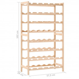 Suport sticle de vin, lemn de cedru, 57,5 x 28 x 102 cm - Img 7
