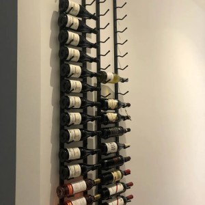Suport sticle de vin montat pe perete, 12 sticle, negru, fier - Img 8