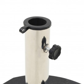Suport umbrelă de soare, granit 30 kg, rotund, negru - Img 2