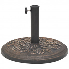 Suport umbrelă de soare, rășină, rotund, bronz, 9 kg - Img 3