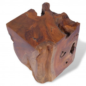 Taburet din lemn de tec solid 30 x 30 x 40 cm - Img 11