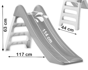 Tobogan pentru copii Dohany 114 cm, Aqua, DO428AQUA - Img 2