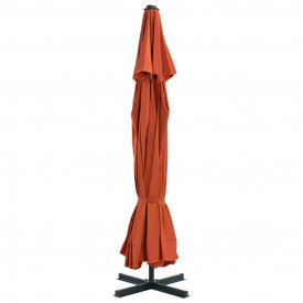 Umbrelă de exterior cu bază portabilă, cărămiziu - Img 3