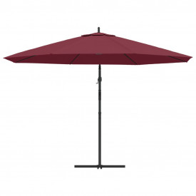 Umbrelă suspendată cu stâlp din aluminiu, 350 cm, roșu bordo - Img 5