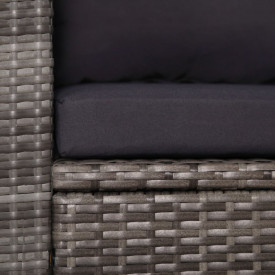 vidaXL 11 piese, Set mobilier de grădină, gri, poliratan - Img 5
