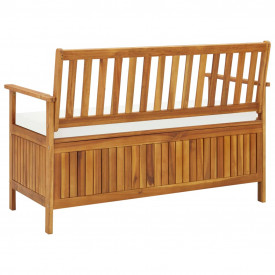vidaXL Bancă pentru depozitare, lemn de acacia, 120 x 63 x 84 cm - Img 5