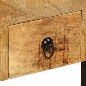 vidaXL Birou cu 2 sertare, 110 x 50 x 77 cm, lemn masiv de mango - Img 5