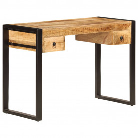 vidaXL Birou cu 2 sertare, 110 x 50 x 77 cm, lemn masiv de mango - Img 10