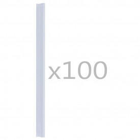 vidaXL Cleme fixare fâșii de gard, 100 buc., PVC, transparent - Img 2
