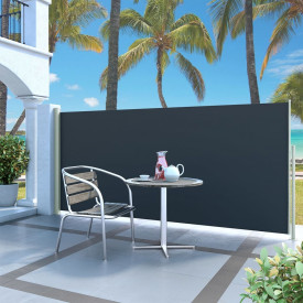 vidaXL Copertină laterală retractabilă, negru, 140 x 300 cm - Img 1