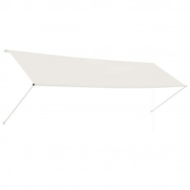 vidaXL Copertină retractabilă, crem, 400 x 150 cm - Img 2