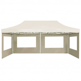 vidaXL Cort de petrecere pliabil cu pereți, crem, 6 x 3 m, aluminiu - Img 5