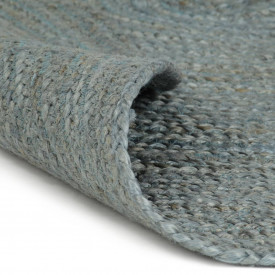 vidaXL Covor manual, verde măsliniu, 120 cm, iută, rotund - Img 2