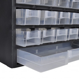 vidaXL Cutie de depozitare unelte cu 41 sertare, 2 buc, plastic - Img 3