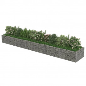vidaXL Jardinieră gabion, oțel galvanizat, 540 x 90 x 50 cm - Img 4