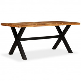 vidaXL Masă sufragerie Lemn masiv de salcâm și mango 180x90x76 cm - Img 2