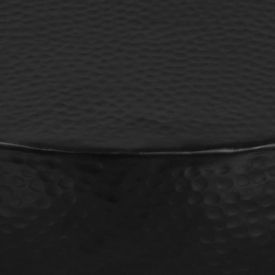 vidaXL Măsuță de cafea, negru, 70 x 30 cm, aluminiu bătut cu ciocanul - Img 2