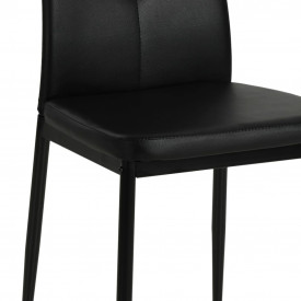 vidaXL Scaune bucătărie 4 buc, piele artificială, 43x43,5x96 cm, negru - Img 6