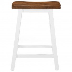 vidaXL Scaune de bar 2 buc. Lemn masiv 45x23x60 cm - Img 3