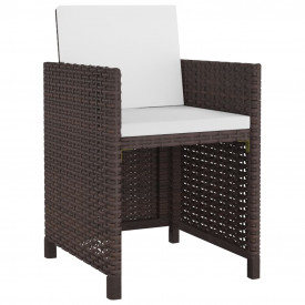 vidaXL Set mobilier de exterior, 13 piese, poliratan, maro - Img 3