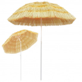 vidaXL Umbrelă de plajă, natural, 180 cm, stil hawaiian - Img 2